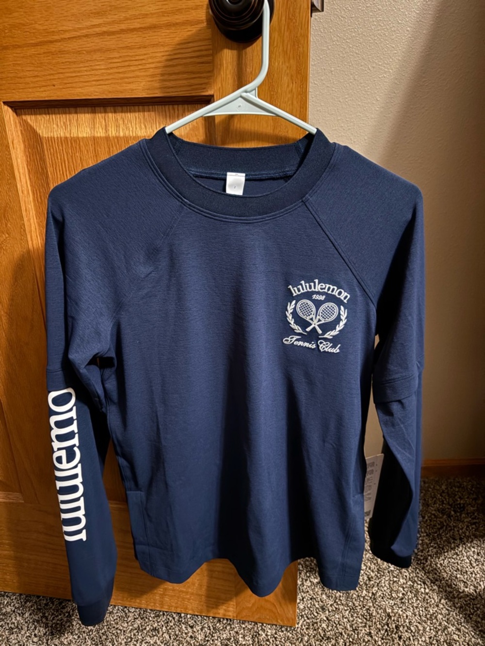 Lululemon Navy Tennis Club Long Sleeve Top